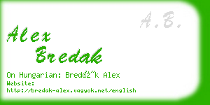 alex bredak business card
